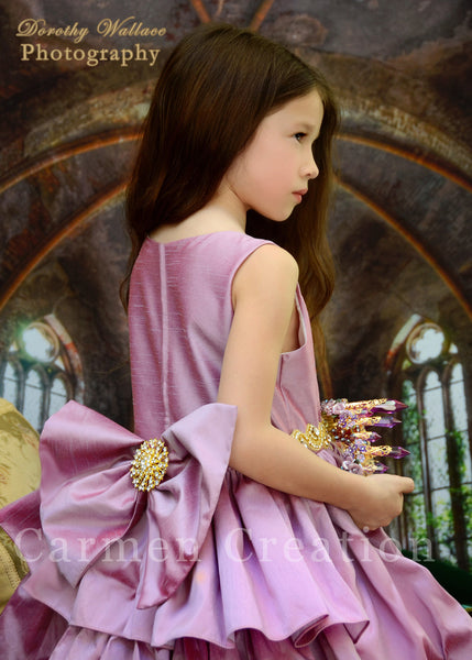 Antique Purple Princess Dress Rhinestone Decorations