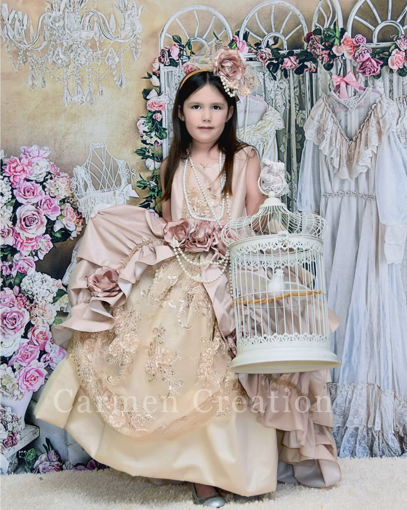 Blush Pink Princess Dress (Judy) Carmen Creation Blush Pink Princess Dress (Judy) Carmen Creation