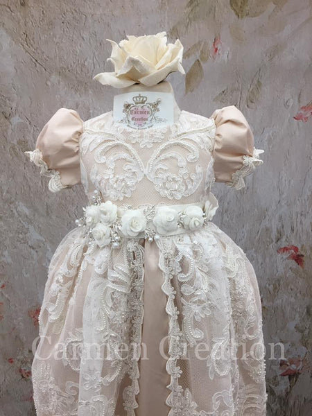 Janis Baptism Gown Blush