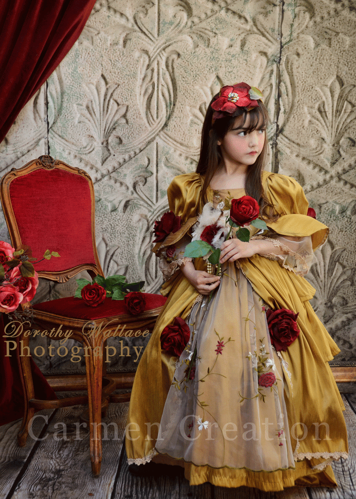 Red and gold disney 2025 princess dress