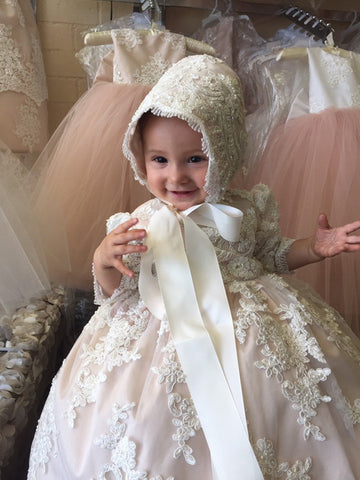 Dolce & Gabbana - Baby Girls Ivory Silk Lace Ceremony Gown | Childrensalon  Outlet