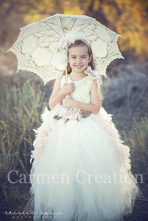 Vintage Fairy Dress Ivory Carmen Creation Vintage Fairy Dress Ivory Carmen Creation
