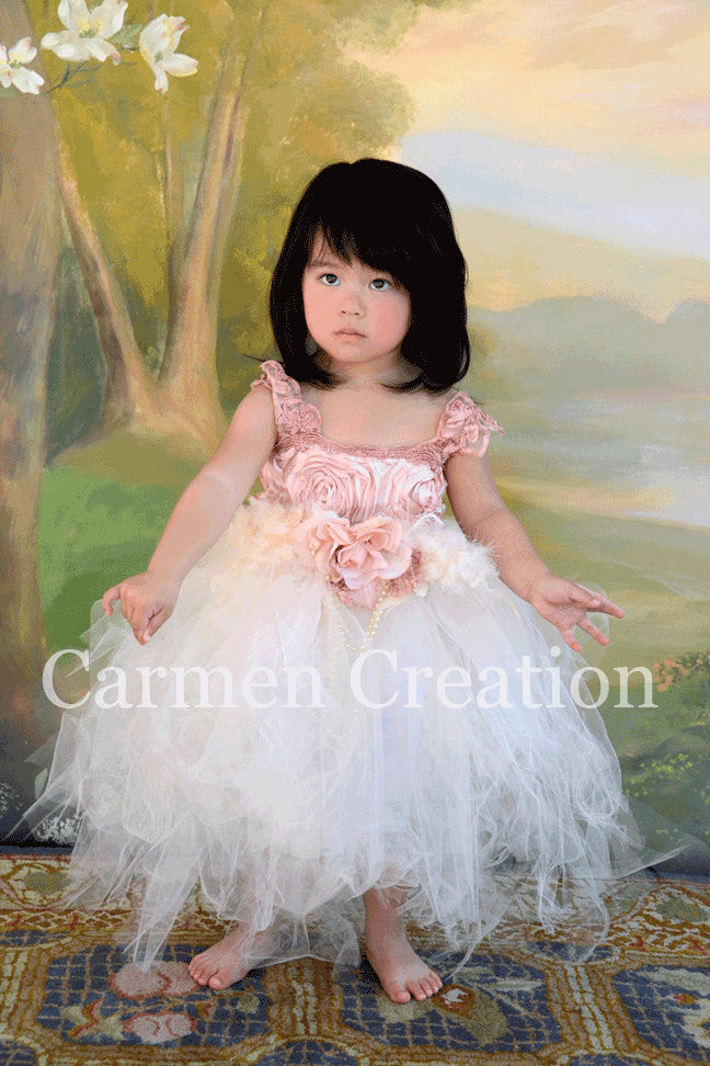 fairy tutu dress Green Fairy Tutu Dress with Wings: Hydrangea Flower Costume