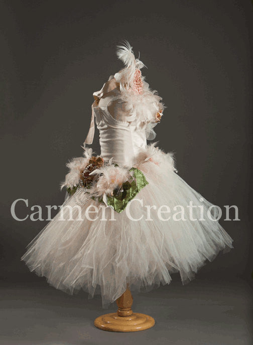 Whimsical Garden Fairy Feather Dress Carmen Creation Whimsical Garden Fairy Feather Dress Carmen Creation