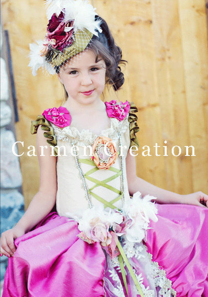 Victorian Ball Gown with Feathers