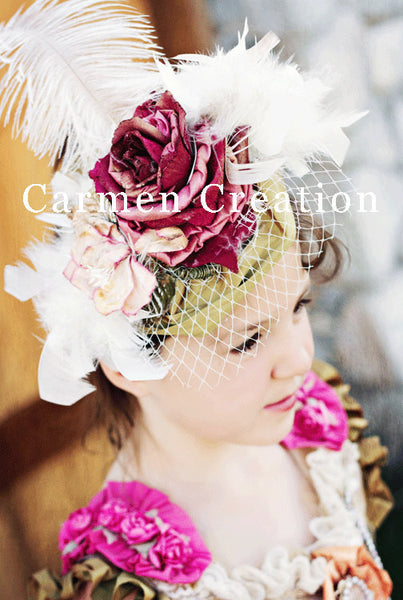 Victorian Ball Gown with Feathers