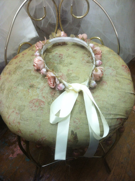 Couture Blush Pink Headband/Hallow for Flower Girl