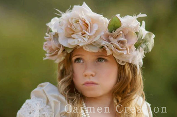 Couture Flower Girl Dress Champagne