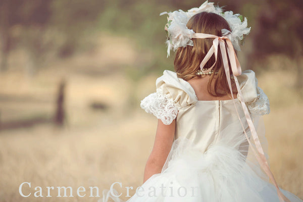 Couture Flower Girl Dress Champagne