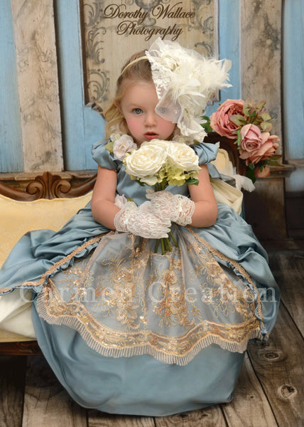 Dusty Blue Princess Renaissance Dress