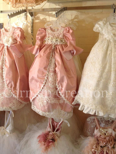 Victorian Christening Gown Blush