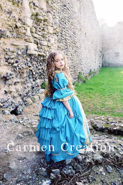 Royal Blue Marie Antoinette Renaissance Dress Carmen Creation Royal Blue Marie Antoinette Renaissance Dress Carmen Creation