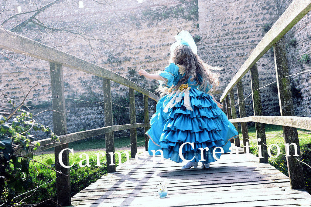 Blue renaissance dress best sale