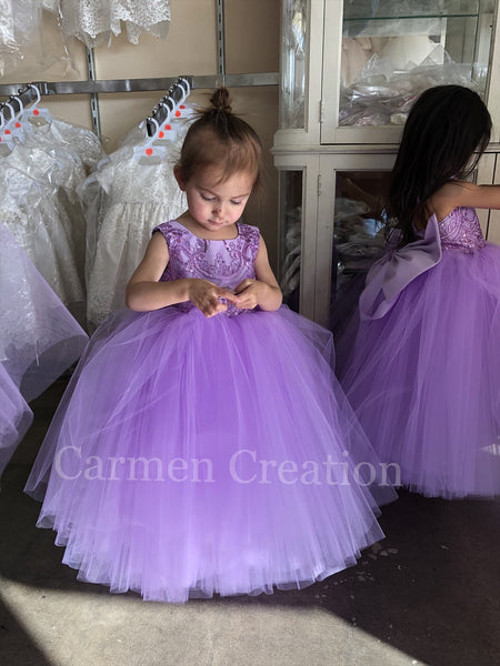 Lavender/Lilac Flower Girl Dress